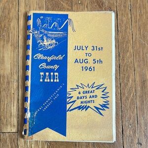 1961 Clearfield County Fair vintage program